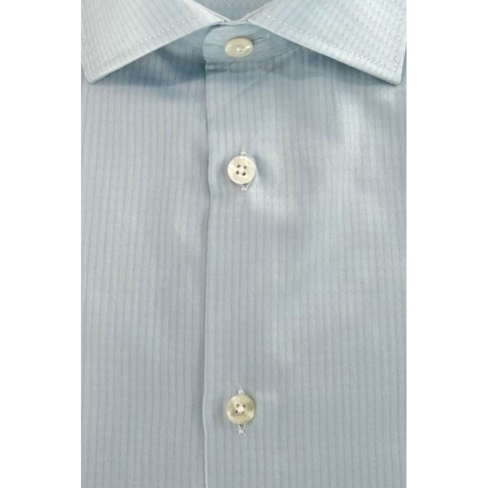 Light Blue Cotton Men Shirt