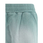 Green Cotton Bermuda Shorts
