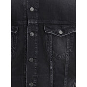 Black Cotton Denim Jacket