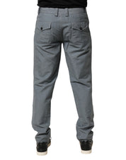 Gray Cotton Regular Fit Men Denim Trouser Jeans