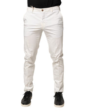White Tapered Dress Formal Trouser Pants