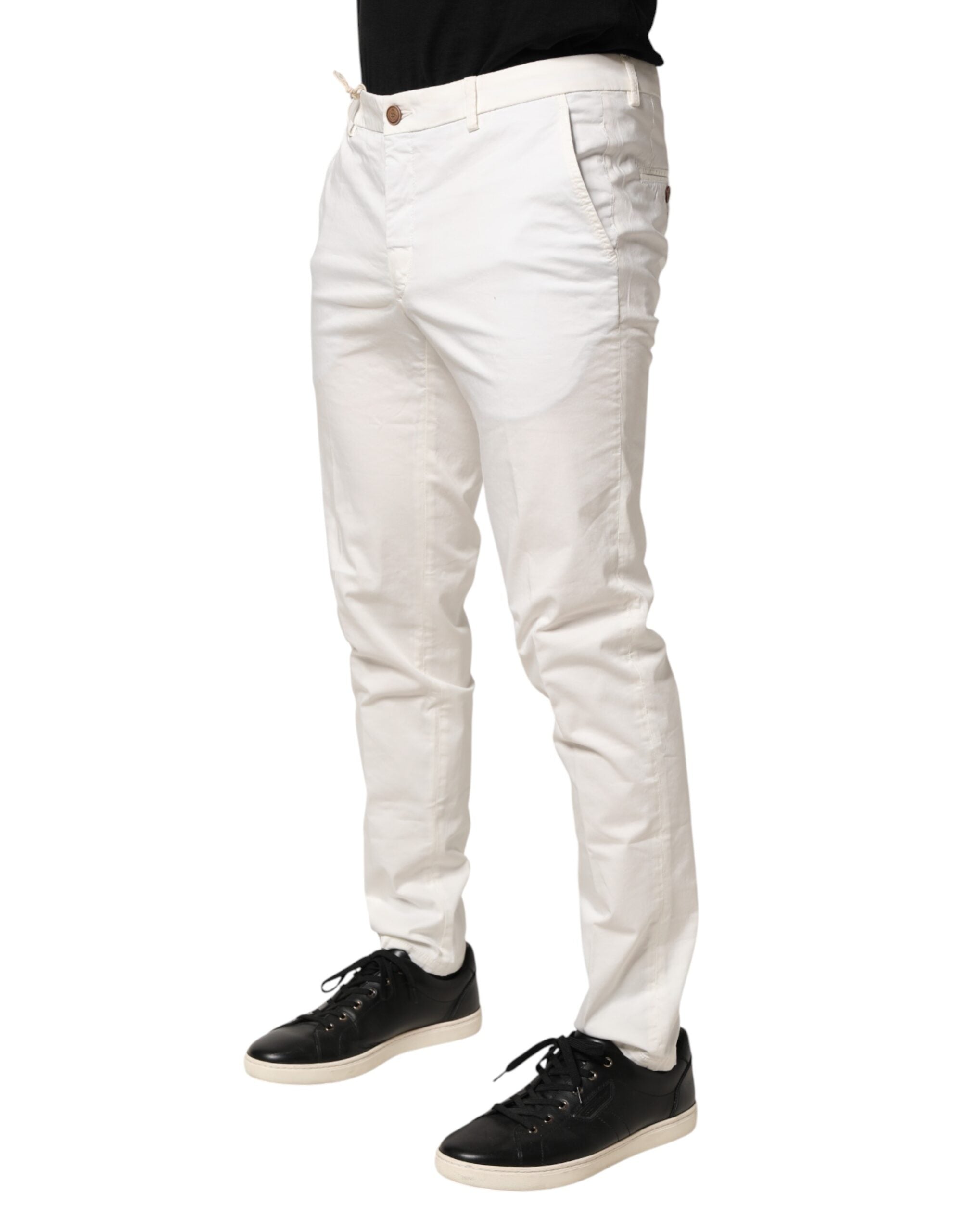 White Tapered Dress Formal Trouser Pants