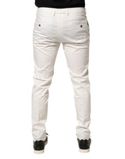 White Tapered Dress Formal Trouser Pants