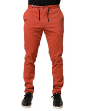 Orange Skinny Fit Men Chino Trouser Pants