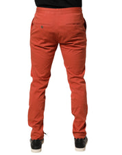 Orange Skinny Fit Men Chino Trouser Pants