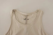 Light Gray 100% Cotton Sleeveless Razor Back Tank Top