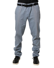 Blue Men Chino Mid Waist Tapered Fit Trouser Pants