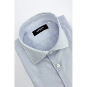 Light Blue Cotton Men Shirt