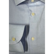 Light Blue Cotton Men Shirt