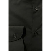 Black Cotton Men's Shirt