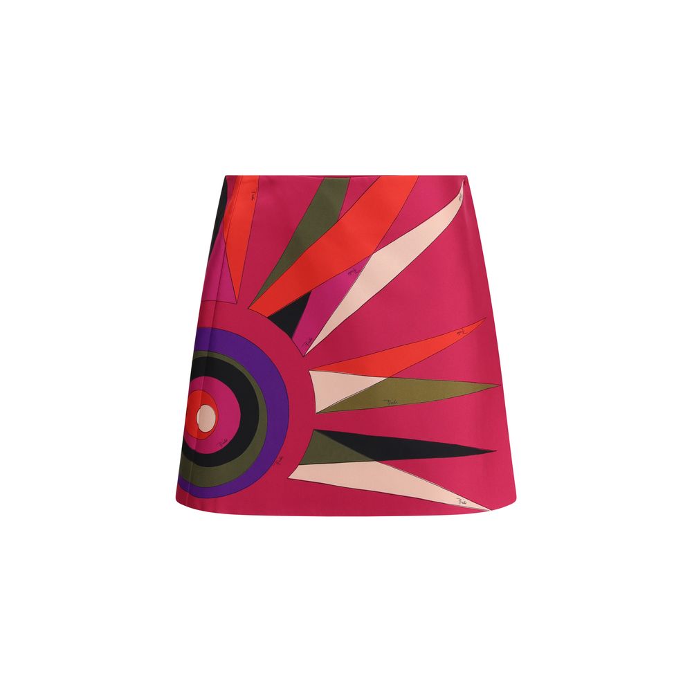 Multicolor Acetate Mini Skirt