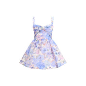 Multicolor Linen Casual Dress