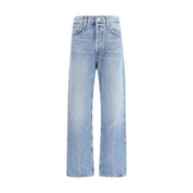 Light Blue Cotton Relaxed Fit Jeans