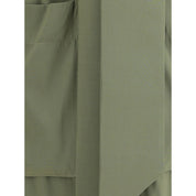 Green Silk Casual Dress