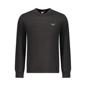 Black Cotton Men Sweatshirt