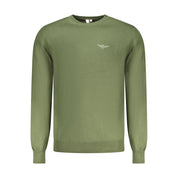 Green Cotton Men Sweater
