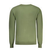 Green Cotton Men Sweater
