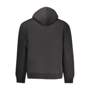 Black Cotton Men's Hooded Sweatshirt