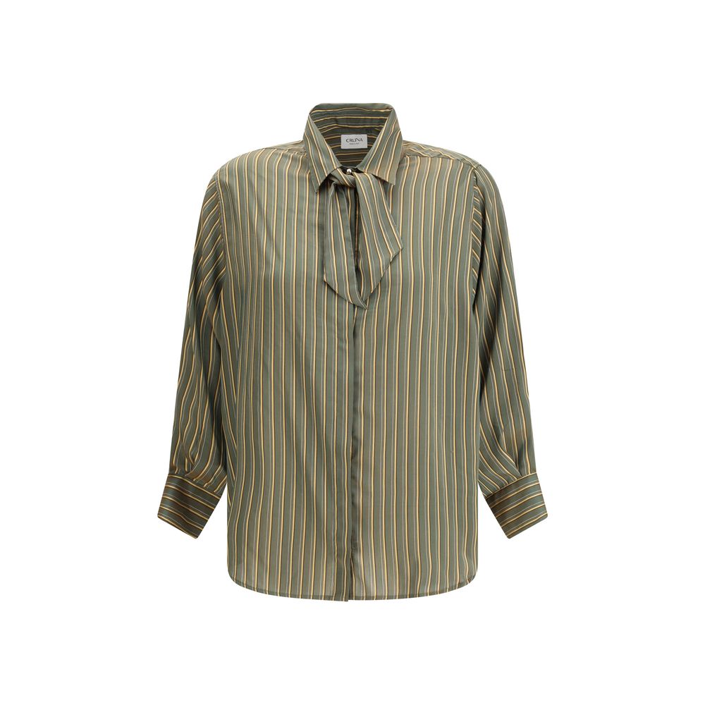 Green Viscose Pattern Shirt