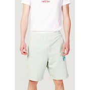 Green Cotton Bermuda Shorts