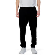 Black Polyester Casual Pants