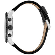 Black Leather Dress Watch