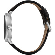 Black Leather Dress Watch