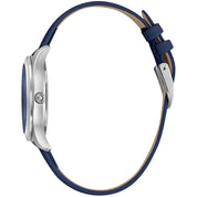 Blue Leather Dress Watch