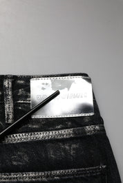 Black Washed Slim Fit Men Denim Cotton Jeans