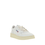 White Calf Leather Bos Taurus Low Top Sneakers