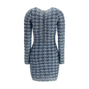 Blue Cotton Casual Dress