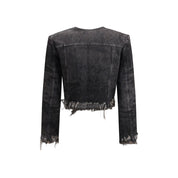 Gray Cotton Denim Jacket