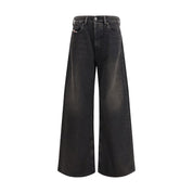 Black Cotton Relaxed Fit Jeans