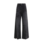 Black Cotton Relaxed Fit Jeans