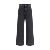 Black Cotton High-Waisted Jean