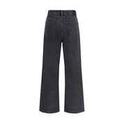 Black Cotton High-Waisted Jean