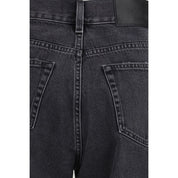 Black Cotton High-Waisted Jean