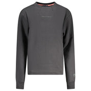 Black Cotton Women Sweatshirt