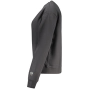 Black Cotton Women Sweatshirt