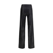 Black Cotton Casual Pants