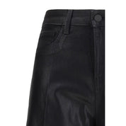 Black Cotton Casual Pants
