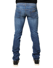 Blue Washed Mid Waist Skinny Denim Trouser Jeans