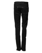 Black Tattered Men Skinny Denim Trouser Jeans