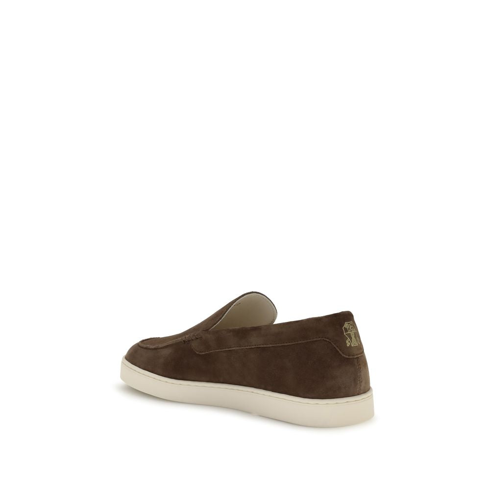 Brown Calf Leather Bos Taurus Slip-On Loafers