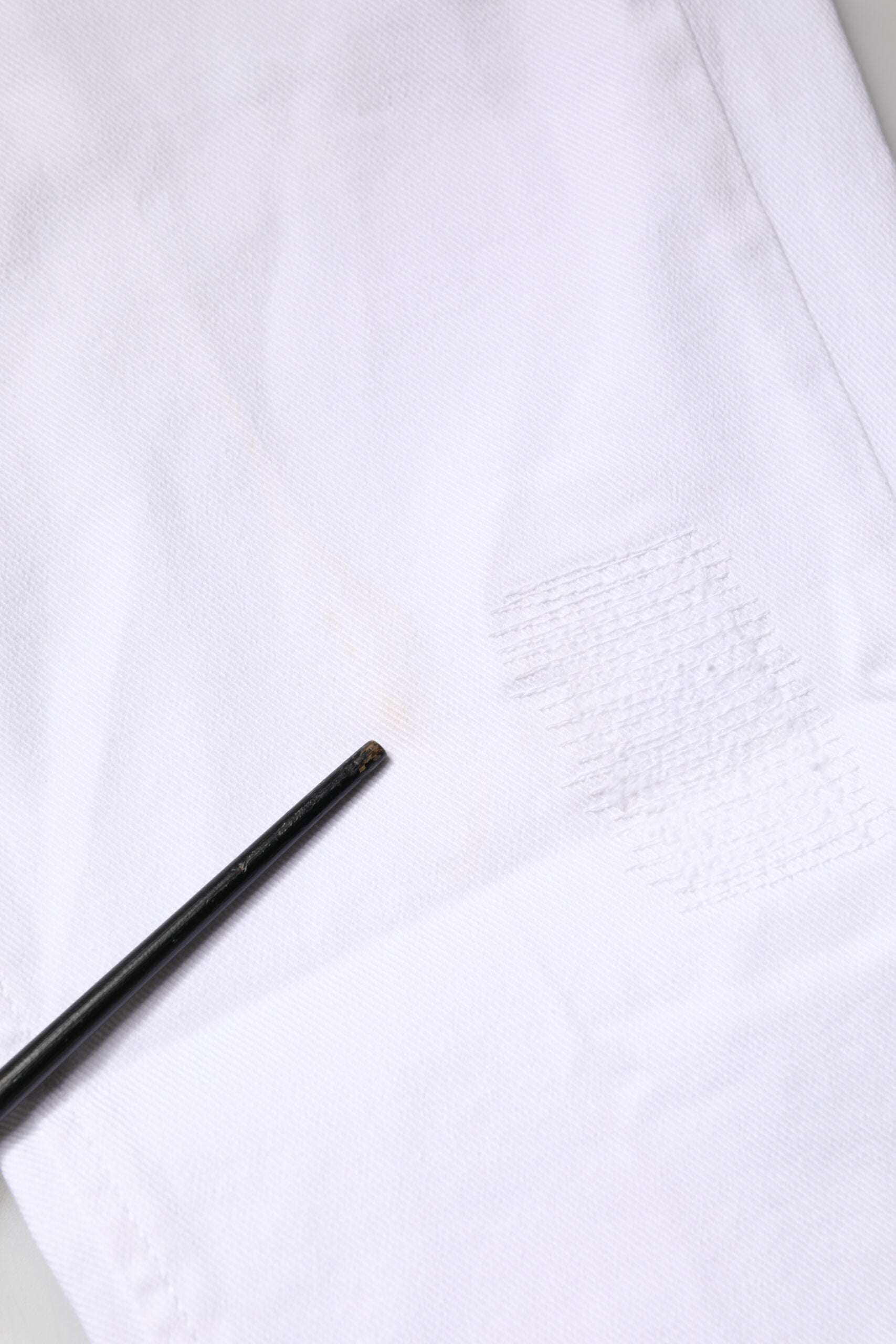 White Cotton Straight Fit Men Denim Trouser Jeans