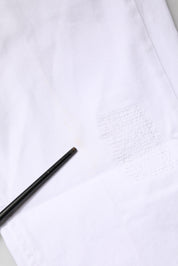 White Cotton Straight Fit Men Denim Trouser Jeans