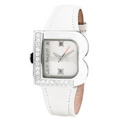 White Leather Dress Watch