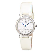 Beige Leather Dress Watch