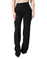 Black High Waist Straight Trouser Formal Pants