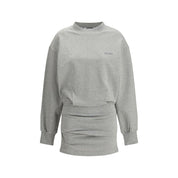 Gray Cotton Casual Dress